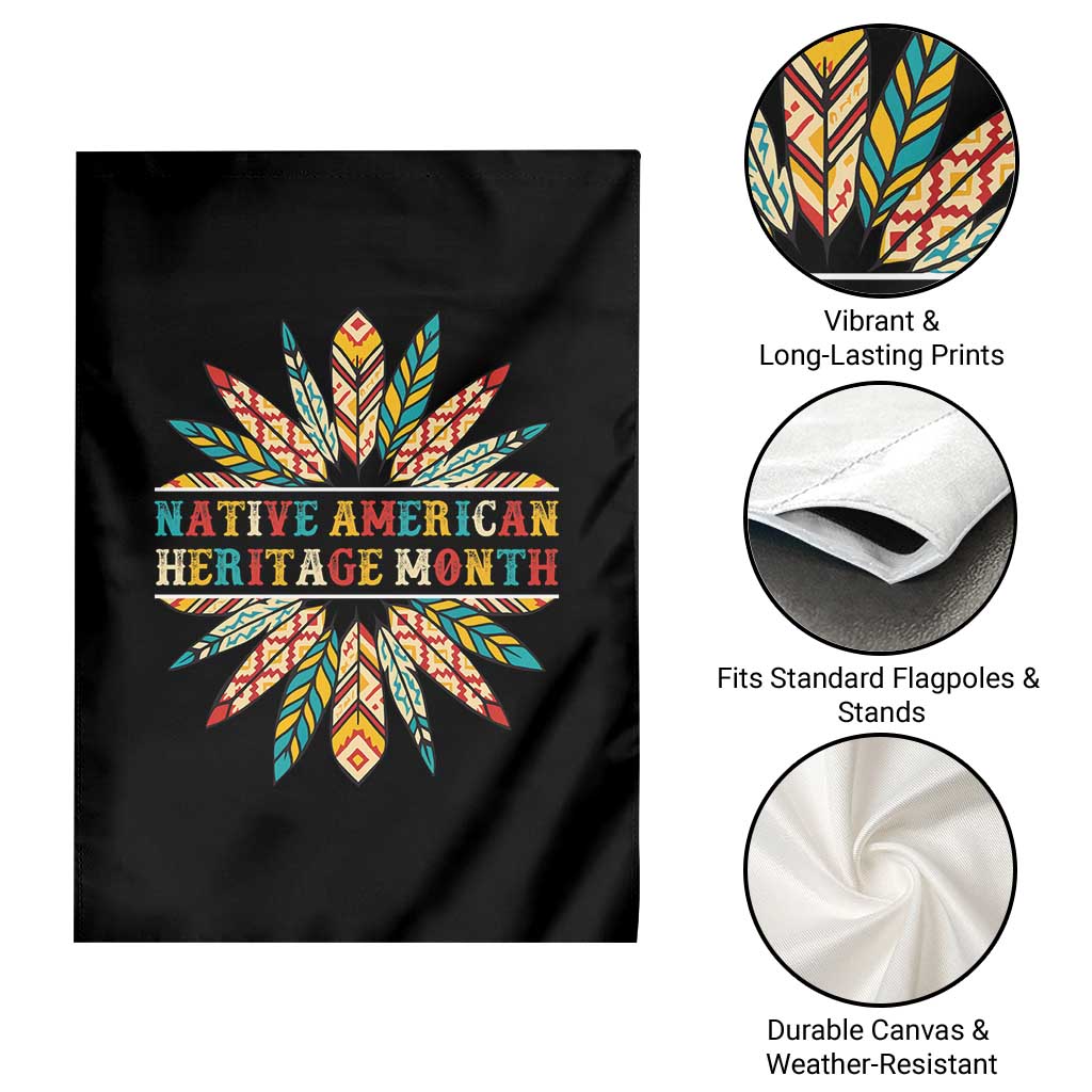 Native American Heritage Month Garden Flag Indigenous Pride Feathers TS11 Print Your Wear