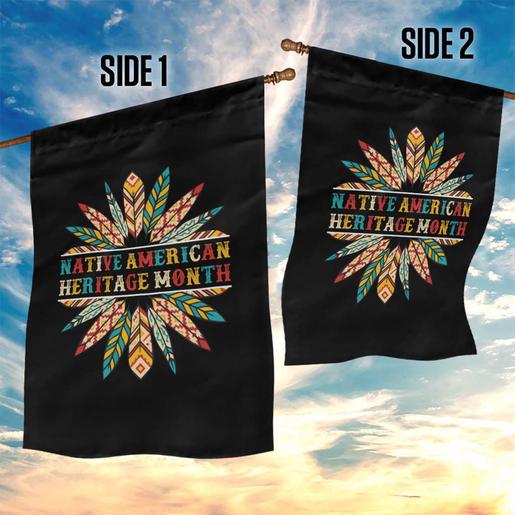Native American Heritage Month Garden Flag Indigenous Pride Feathers TS11 Print Your Wear