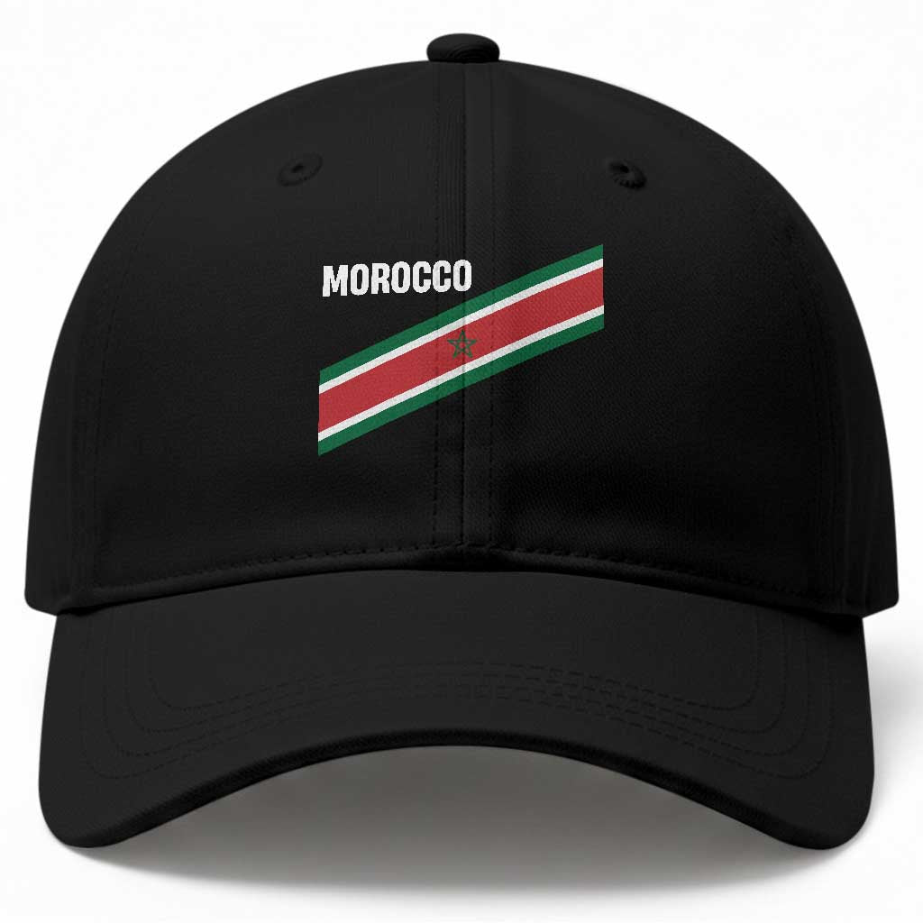 Morocco Moroccan Flag Baseball Cap Green Star Maroc Stripes TS11 Print Your Wear
