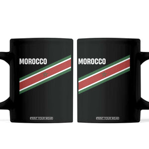 Morocco Moroccan Flag Coffee Mug Green Star Maroc Stripes TS11 Black Print Your Wear