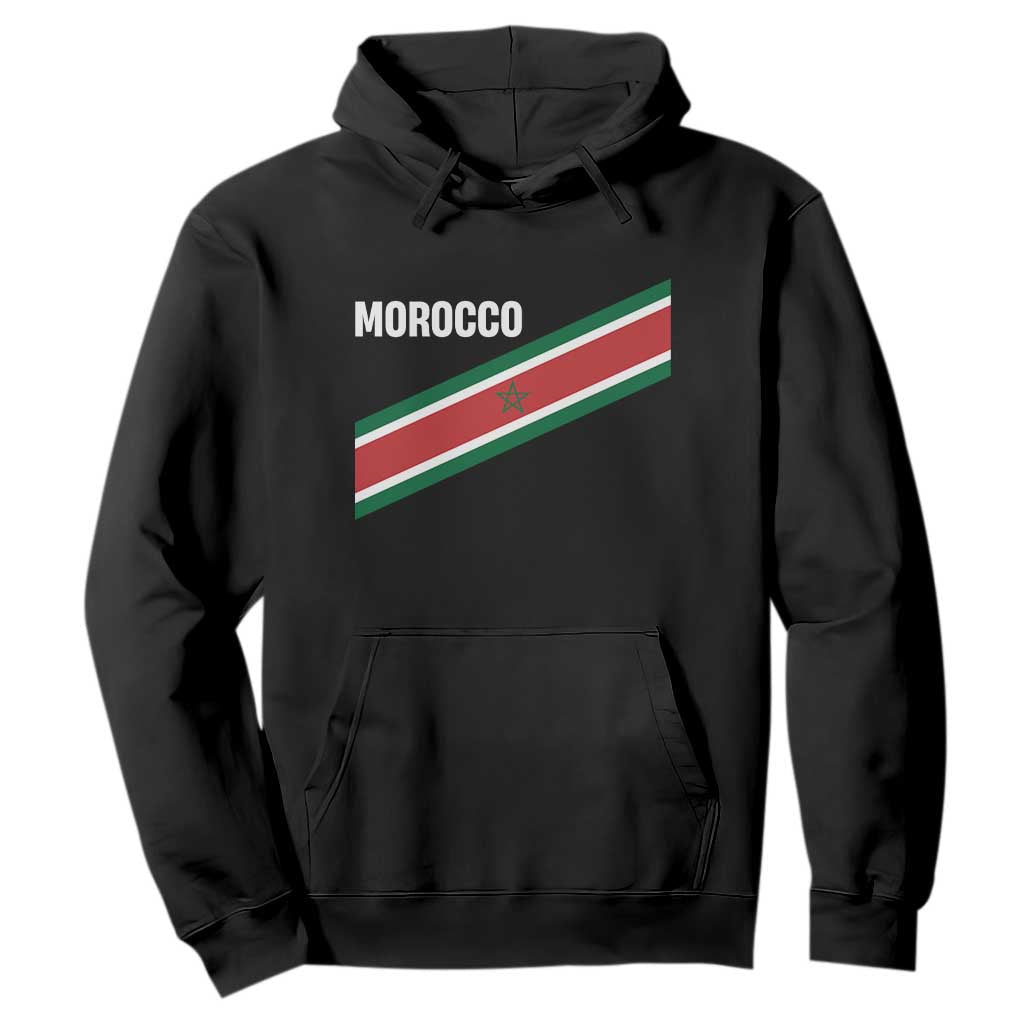 Morocco Moroccan Flag Hoodie Green Star Maroc Stripes TS11 Black Print Your Wear