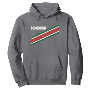 Morocco Moroccan Flag Hoodie Green Star Maroc Stripes TS11 Charcoal Print Your Wear
