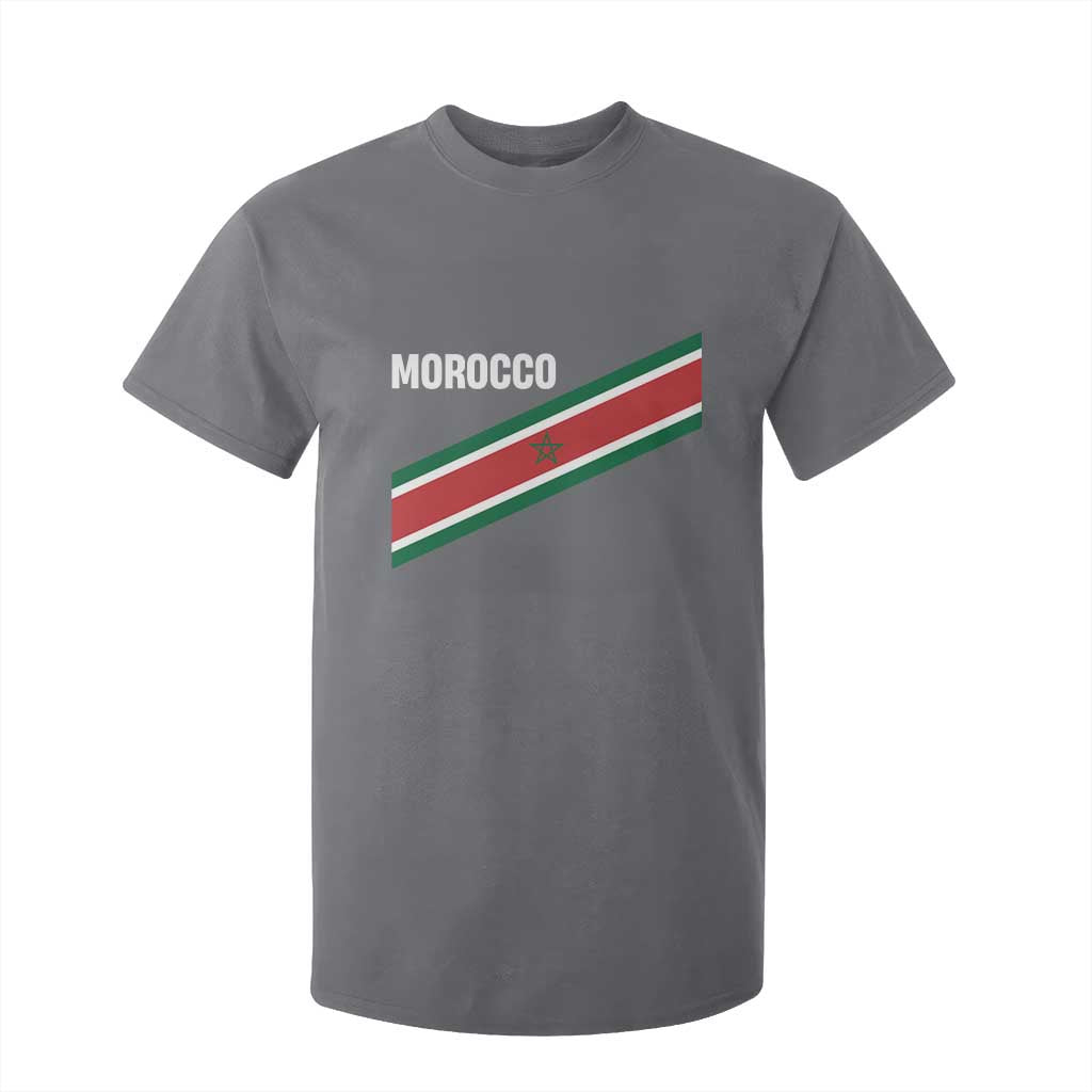 Morocco Moroccan Flag T Shirt For Kid Green Star Maroc Stripes TS11 Charcoal Print Your Wear