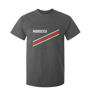 Morocco Moroccan Flag T Shirt For Kid Green Star Maroc Stripes TS11 Dark Heather Print Your Wear