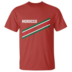 Morocco Moroccan Flag T Shirt Green Star Maroc Stripes TS11 Red Print Your Wear