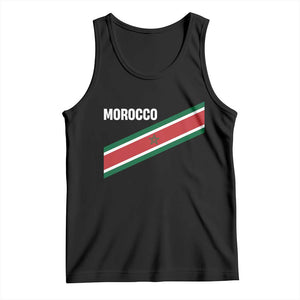 Morocco Moroccan Flag Tank Top Green Star Maroc Stripes TS11 Black Print Your Wear
