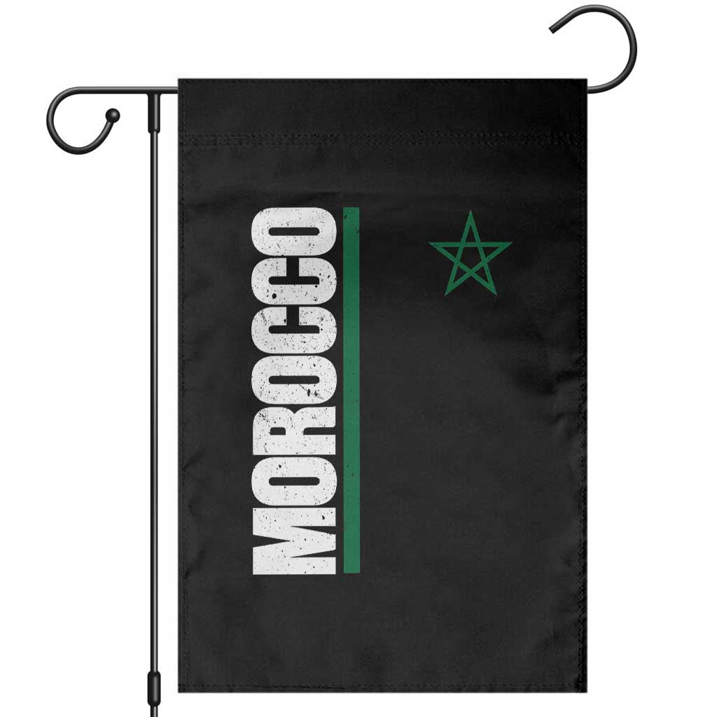Morocco Green Star Flag Patriotic Moroccan Pride Garden Flag TS11 Black Print Your Wear