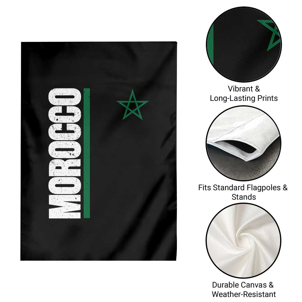 Morocco Green Star Flag Patriotic Moroccan Pride Garden Flag TS11 Print Your Wear