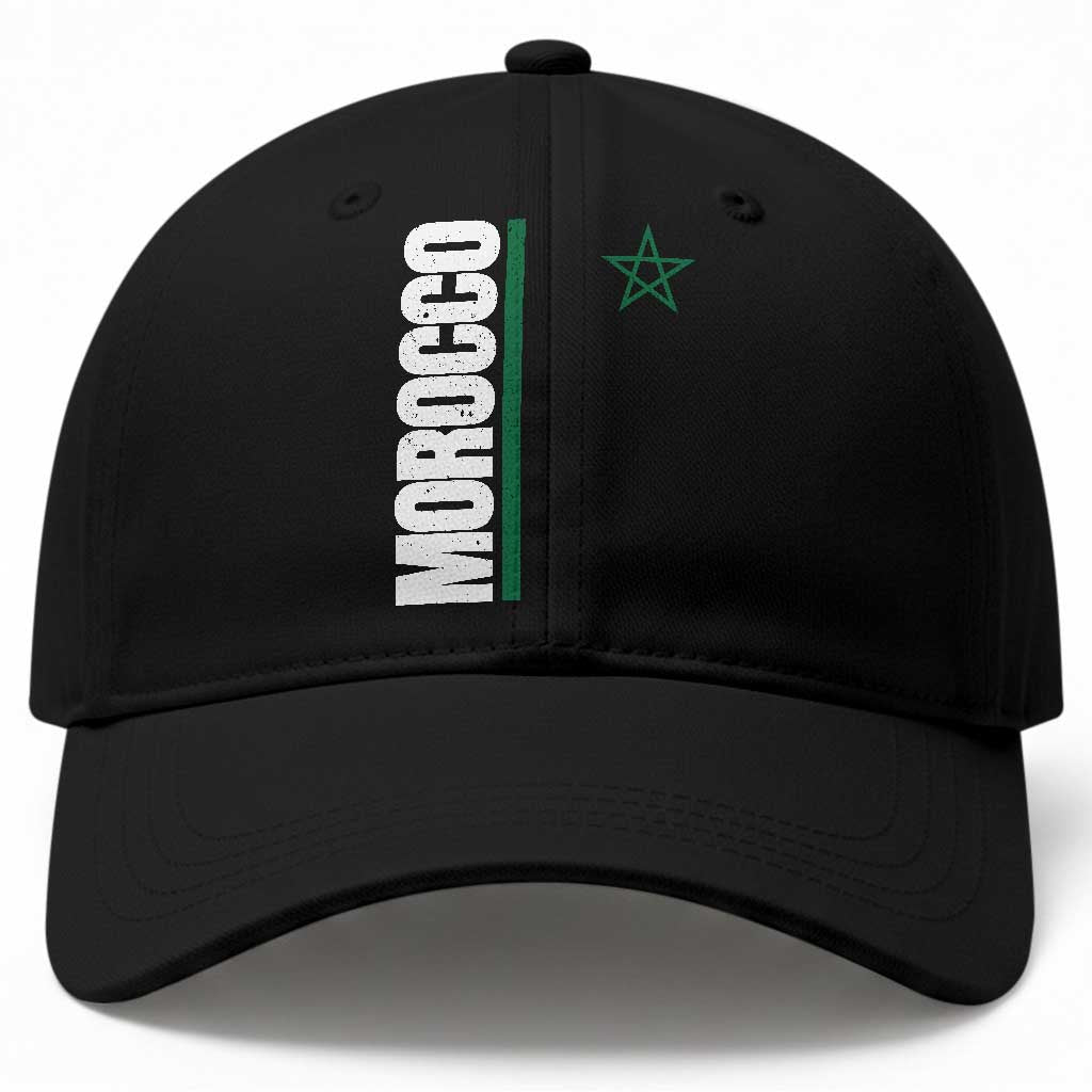 Morocco Green Star Flag Patriotic Moroccan Pride Baseball Cap TS11 Print Your Wear