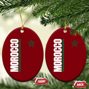 Morocco Green Star Flag Patriotic Moroccan Pride Ceramic Ornament TS11 Print Your Wear