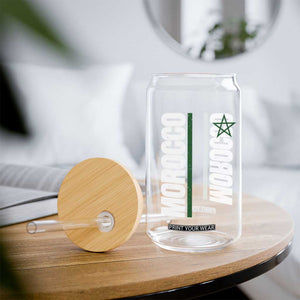 Morocco Green Star Flag Patriotic Moroccan Pride Glass Can TS11 Print Your Wear