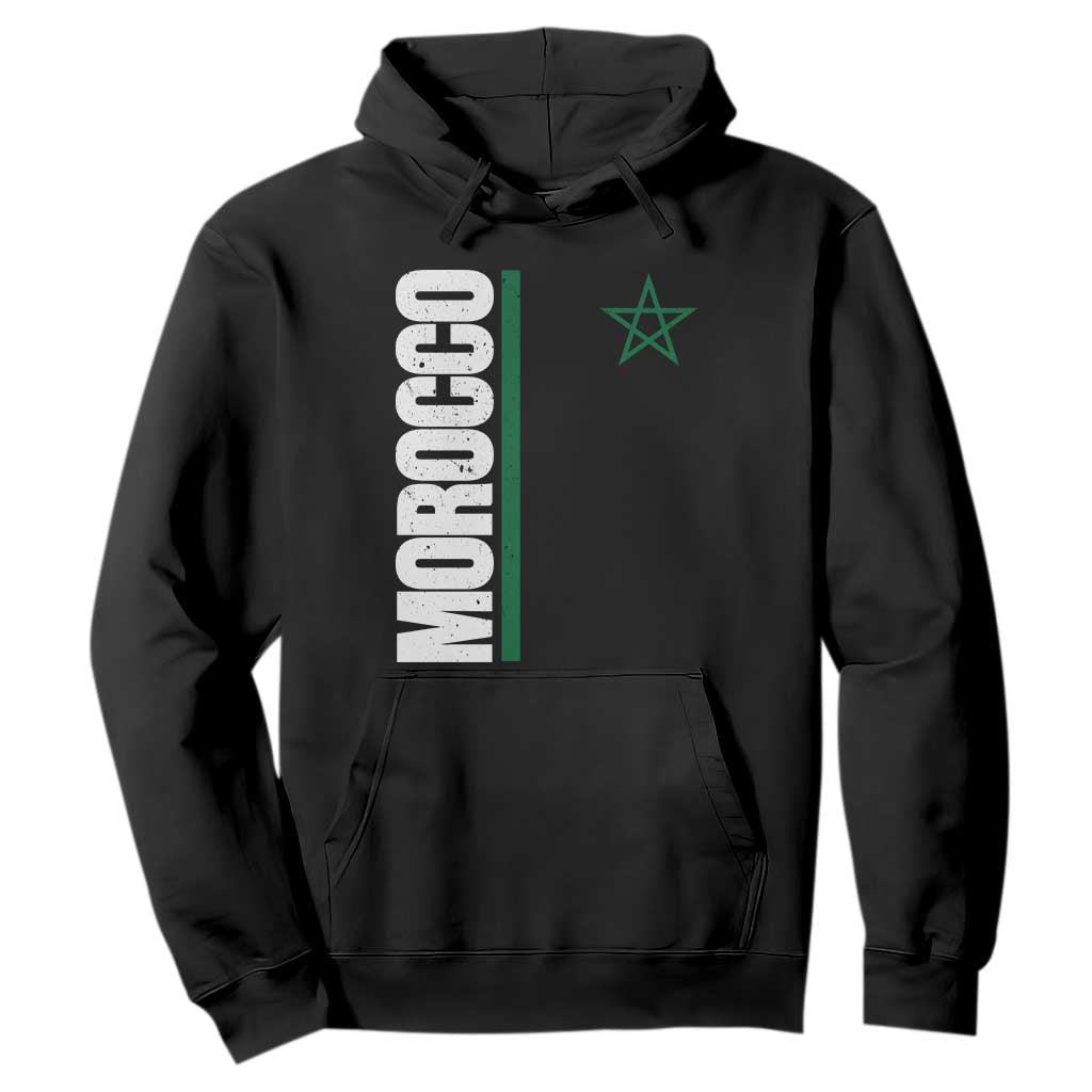 Morocco Green Star Flag Patriotic Moroccan Pride Hoodie TS11 Black Print Your Wear