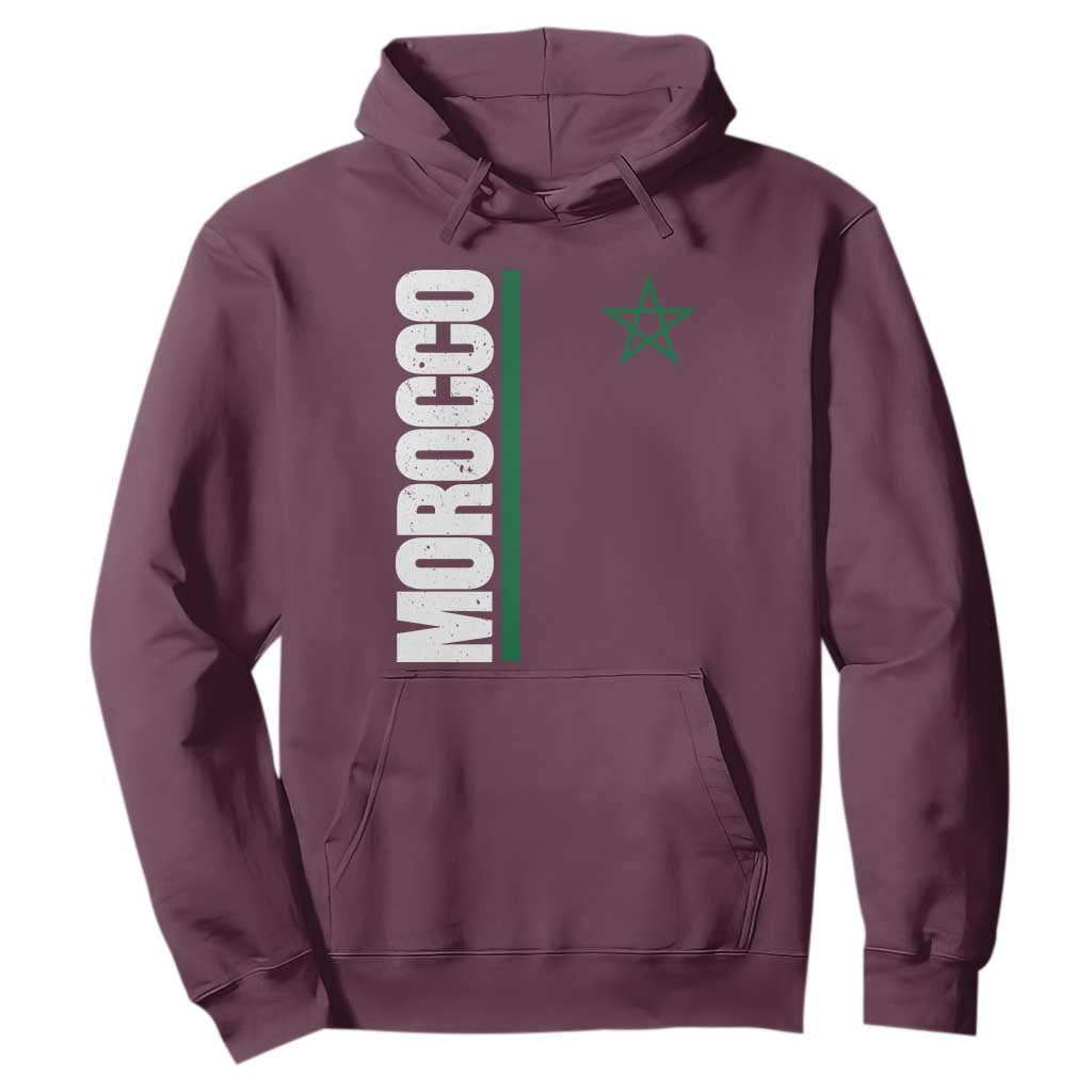 Morocco Green Star Flag Patriotic Moroccan Pride Hoodie TS11 Maroon Print Your Wear