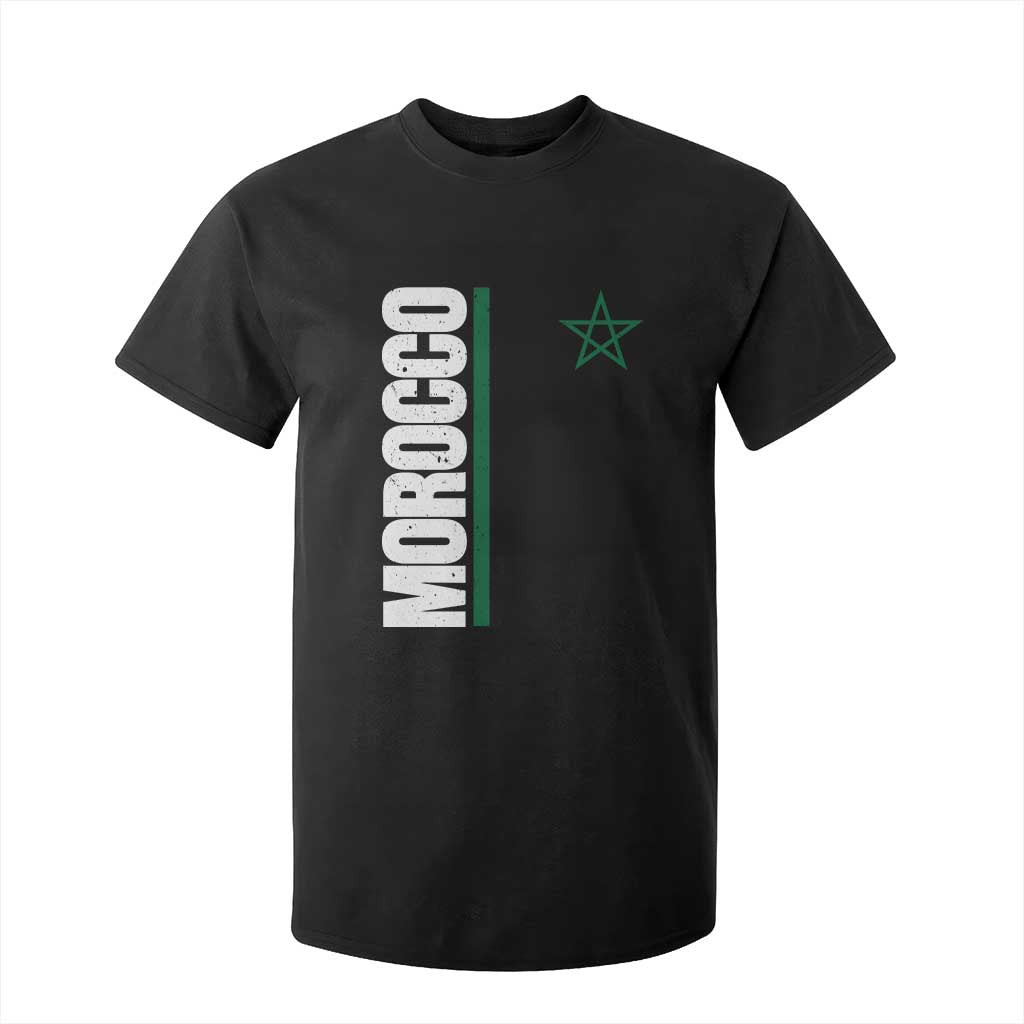 Morocco Green Star Flag Patriotic Moroccan Pride T Shirt For Kid TS11 Black Print Your Wear