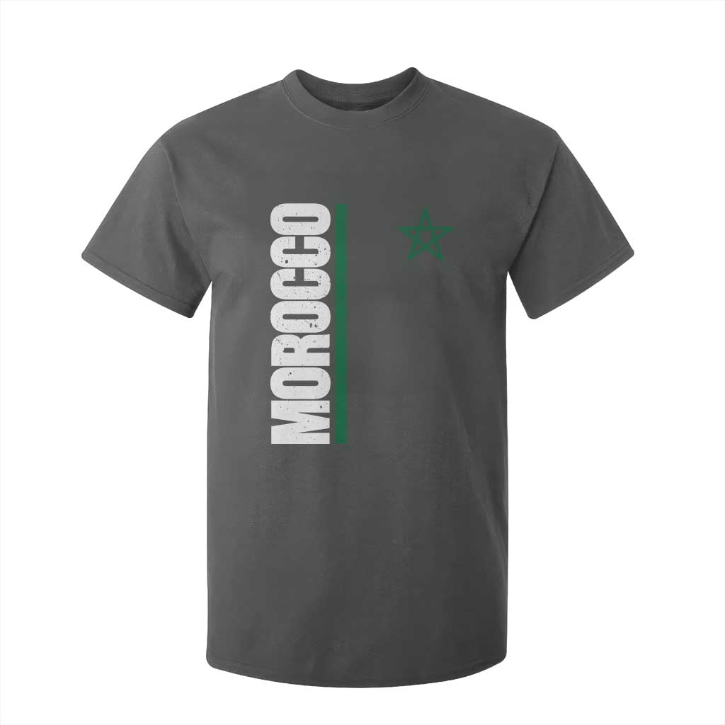 Morocco Green Star Flag Patriotic Moroccan Pride T Shirt For Kid TS11 Dark Heather Print Your Wear