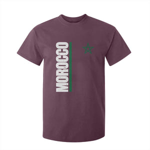 Morocco Green Star Flag Patriotic Moroccan Pride T Shirt For Kid TS11 Maroon Print Your Wear