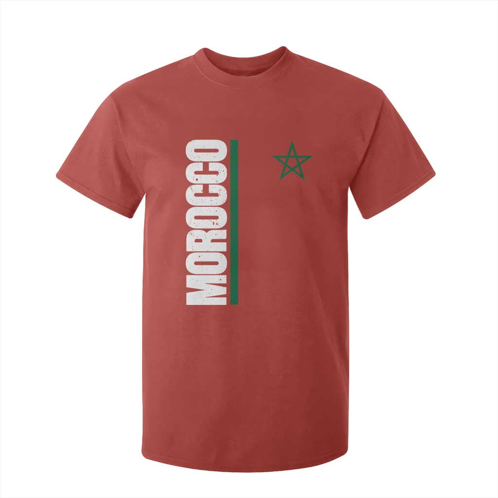 Morocco Green Star Flag Patriotic Moroccan Pride T Shirt For Kid TS11 Red Print Your Wear