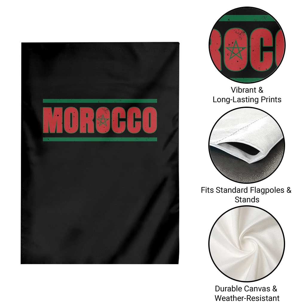 Proud Moroccan Vintage Marocco Flag Green Stripes Garden Flag TS11 Print Your Wear