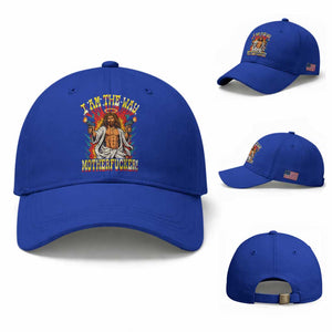 Funny Jesus LitRPG I Am The Way Motherfucker Baseball Cap TS11 Baseball Cap Universal Fit Royal Blue Print Your Wear