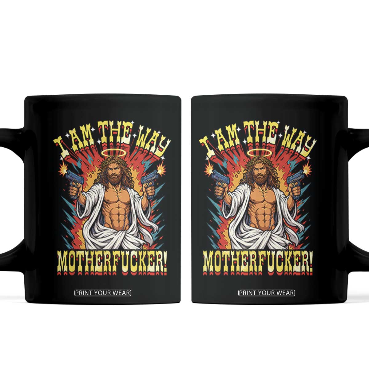 Funny Jesus LitRPG I Am The Way Motherfucker Coffee Mug TS11 Black Print Your Wear