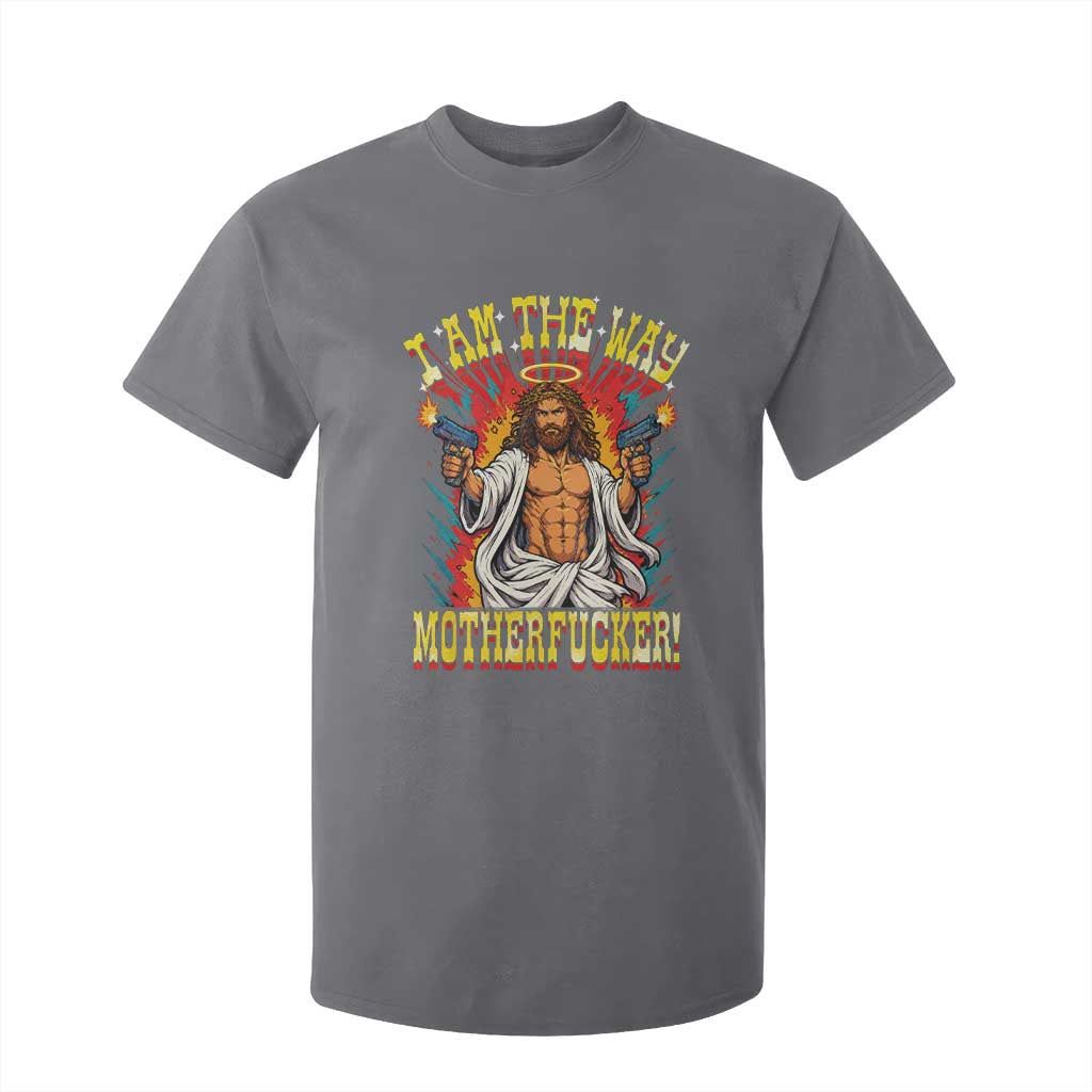 Funny Jesus LitRPG I Am The Way Motherfucker T Shirt For Kid TS11 Charcoal Print Your Wear