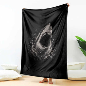 Vintage Great White Shark Jaw Graphic Throw Blanket Marine Life Gifts TS11 Print Your Wear