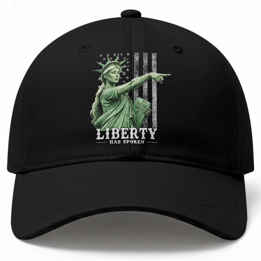 Liberty Has Spoken Baseball Cap Funny Basketball Statue of Liberty Pointing Meme TS11 Print Your Wear