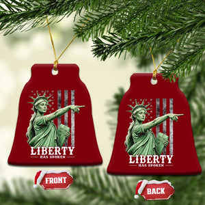 Liberty Has Spoken Ceramic Ornament Funny Basketball Statue of Liberty Pointing Meme TS11 Print Your Wear