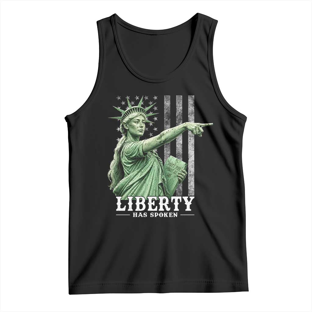 Liberty Has Spoken Tank Top Funny Basketball Statue of Liberty Pointing Meme TS11 Black Print Your Wear