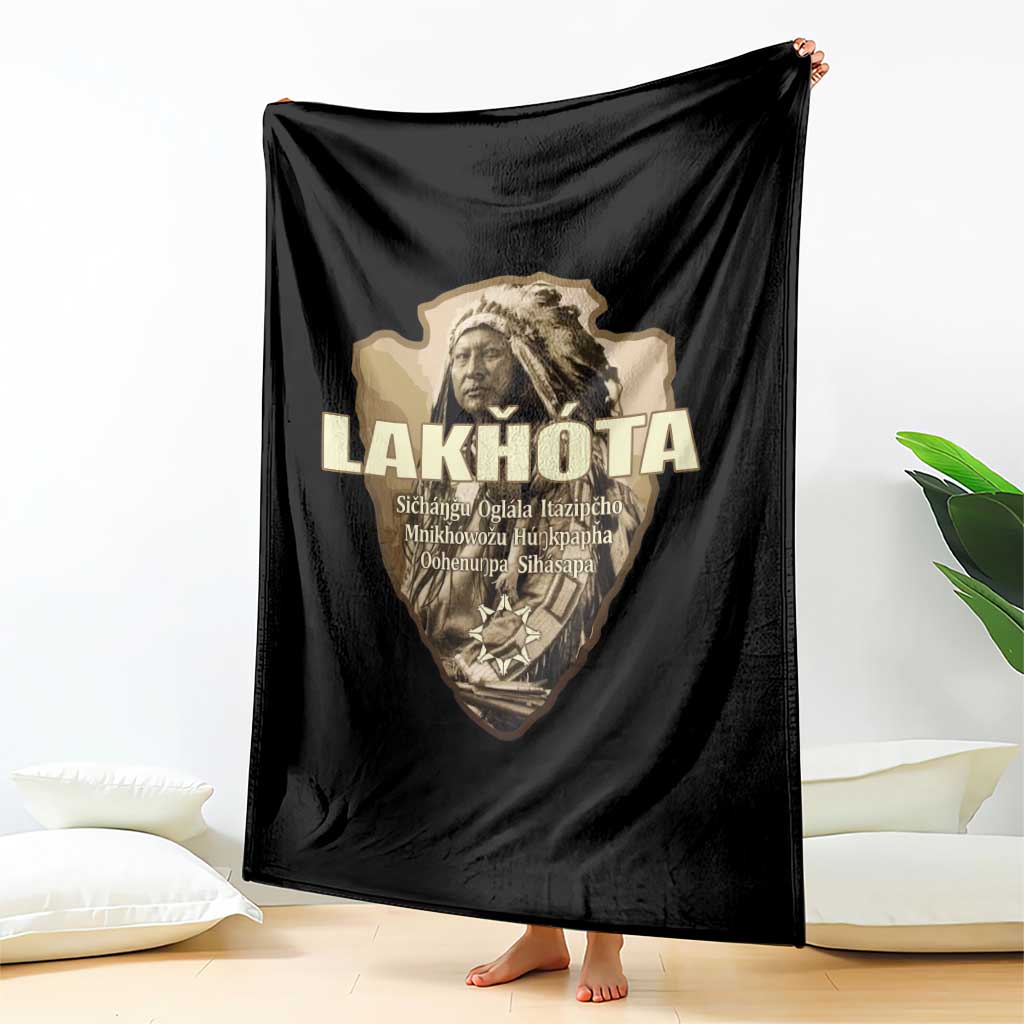 Chief Spotted Elk Lakhota Lakota Sioux Native American Indian Throw Blanket TS11 Print Your Wear