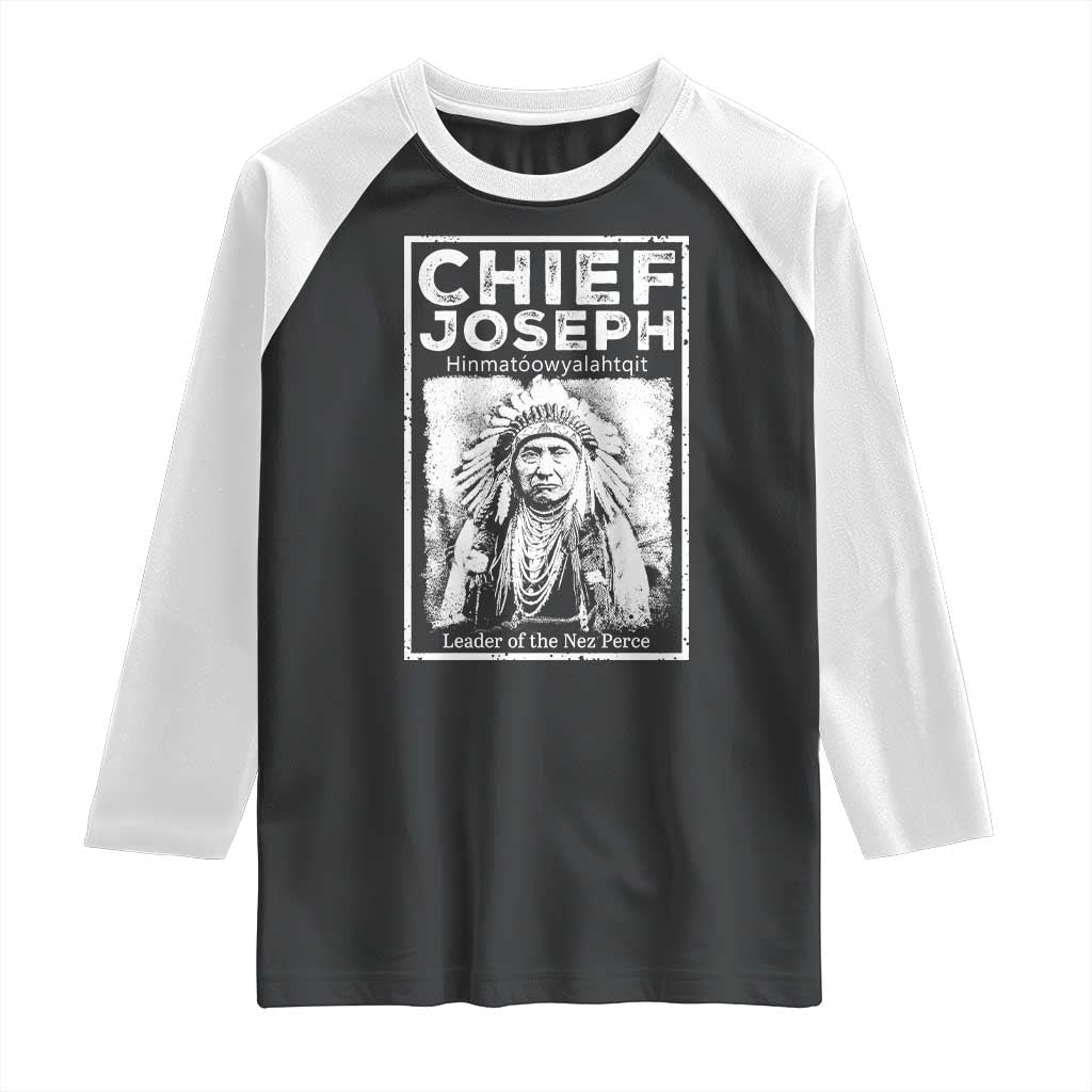 Native American Chief Joseph Raglan Shirt Leader Of The Nez Perce Indian History TS11 Black White Print Your Wear