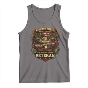 US Marines Veteran Tank Top It Cannot Be Inherited Nor Can It Be Purchased I Have Earned It TS11 Deep Heather Print Your Wear