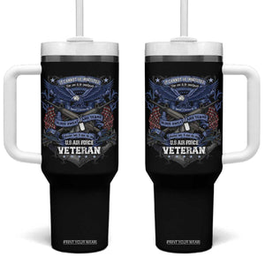 US Military Air Force Veteran Tumbler With Handle It Cannot Be Inherited Nor Can It Be Purchased I Have Earned It TS11 One Size: 40 oz Black Print Your Wear