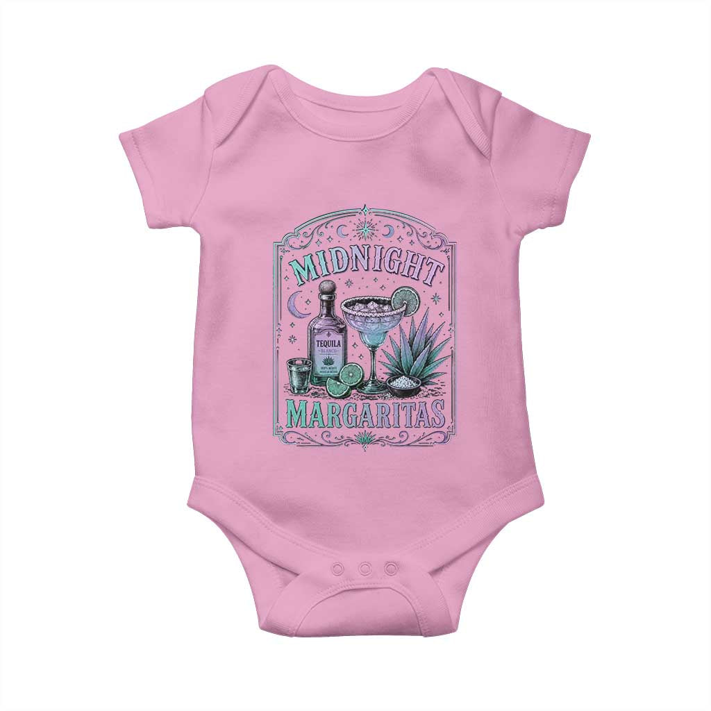 Midnight Margaritas Halloween Witch Cocktail Lover Baby Onesie TS11 Light Pink Print Your Wear