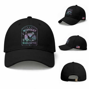 Midnight Margaritas Halloween Witch Cocktail Lover Baseball Cap TS11 Baseball Cap Universal Fit Black Print Your Wear
