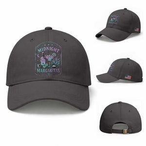 Midnight Margaritas Halloween Witch Cocktail Lover Baseball Cap TS11 Baseball Cap Universal Fit Dark Gray Print Your Wear