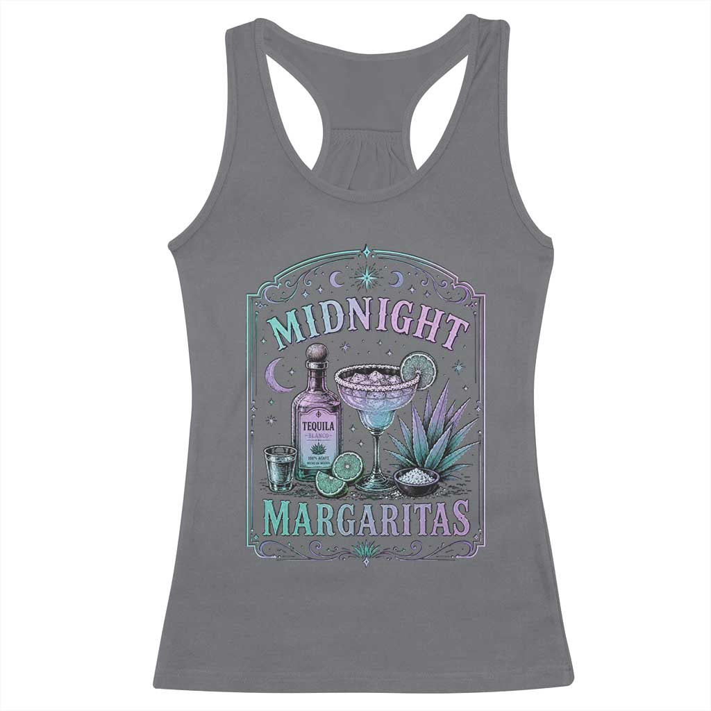 Midnight Margaritas Halloween Witch Cocktail Lover Racerback Tank Top TS11 Charcoal Print Your Wear
