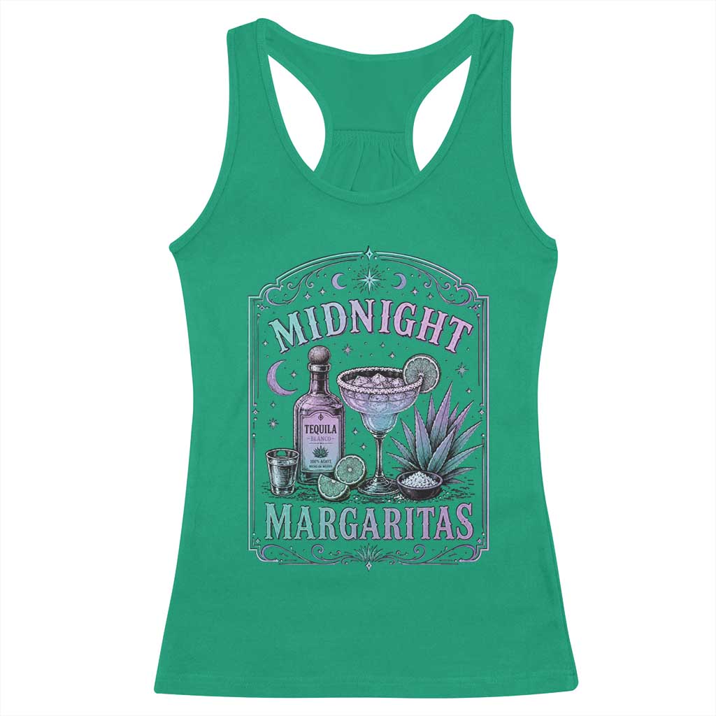 Midnight Margaritas Halloween Witch Cocktail Lover Racerback Tank Top TS11 Irish Green Print Your Wear