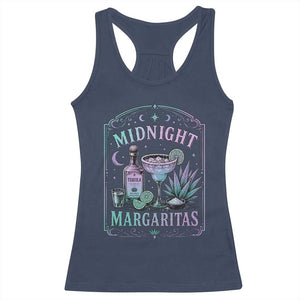 Midnight Margaritas Halloween Witch Cocktail Lover Racerback Tank Top TS11 Navy Print Your Wear