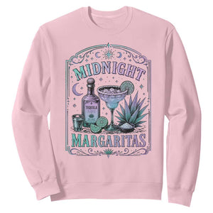 Midnight Margaritas Halloween Witch Cocktail Lover Sweatshirt TS11 Light Pink Print Your Wear