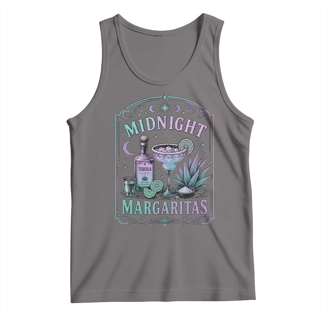 Midnight Margaritas Halloween Witch Cocktail Lover Tank Top TS11 Deep Heather Print Your Wear