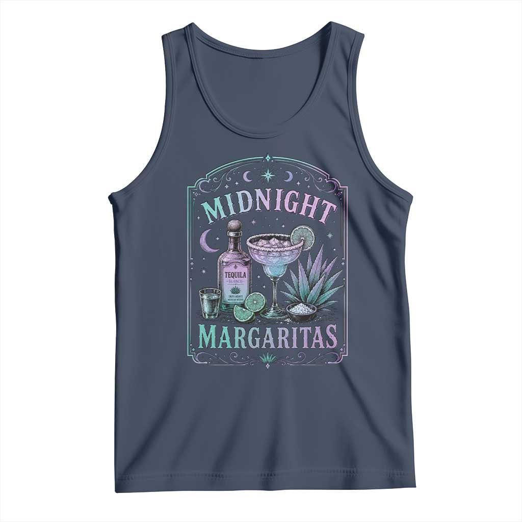 Midnight Margaritas Halloween Witch Cocktail Lover Tank Top TS11 Navy Print Your Wear