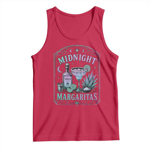 Midnight Margaritas Halloween Witch Cocktail Lover Tank Top TS11 Red Print Your Wear