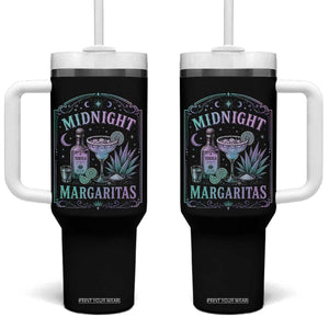 Midnight Margaritas Halloween Witch Cocktail Lover Tumbler With Handle TS11 One Size: 40 oz Black Print Your Wear