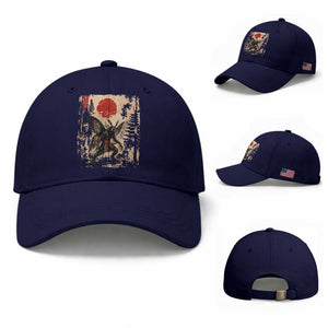 Samurai Mothman Japanese Vintage Graphic Ukiyo e Art Baseball Cap Funny Cryptids