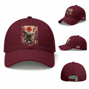 Samurai Mothman Japanese Vintage Graphic Ukiyo e Art Baseball Cap Funny Cryptids