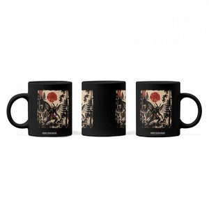 Samurai Mothman Japanese Vintage Graphic Ukiyo e Art Coffee Mug Funny Cryptids