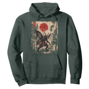 Samurai Mothman Japanese Vintage Graphic Ukiyo e Art Hoodie Funny Cryptids