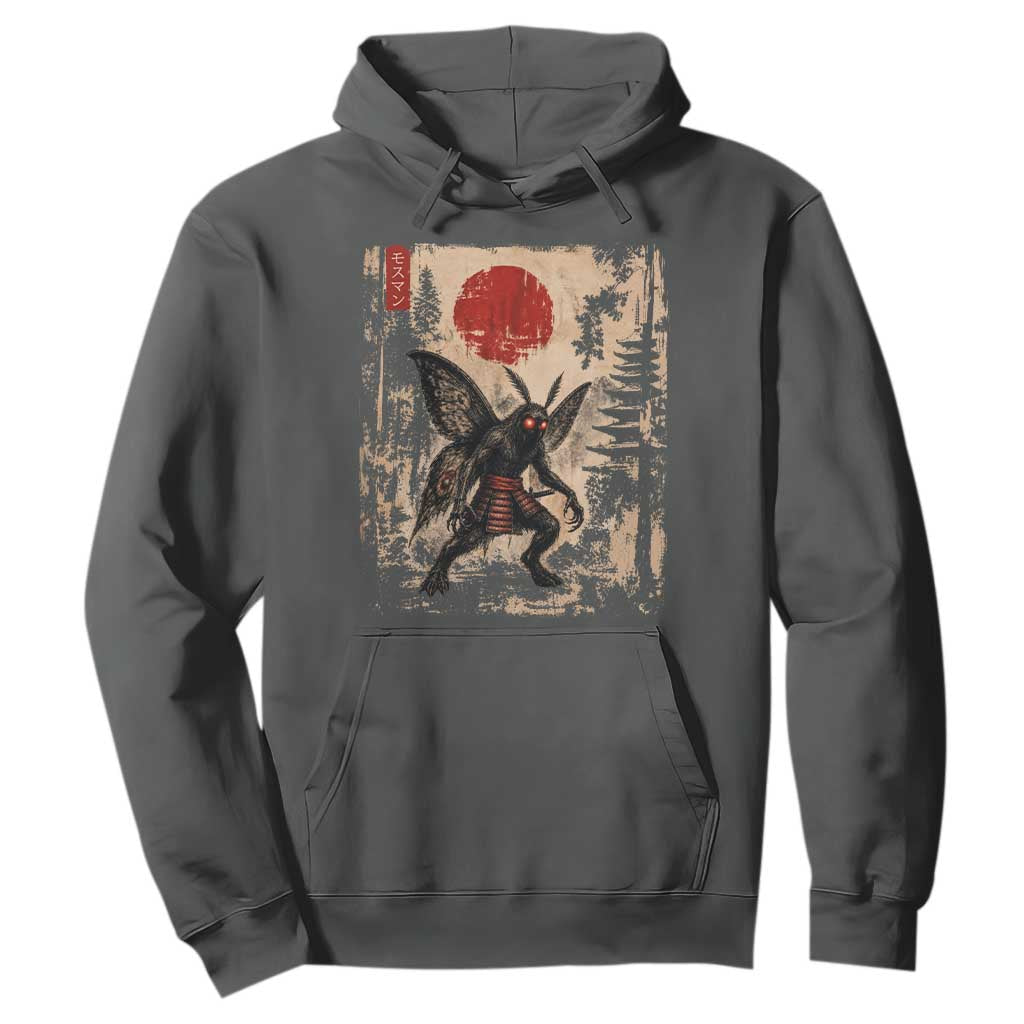 Samurai Mothman Japanese Vintage Graphic Ukiyo e Art Hoodie Funny Cryptids