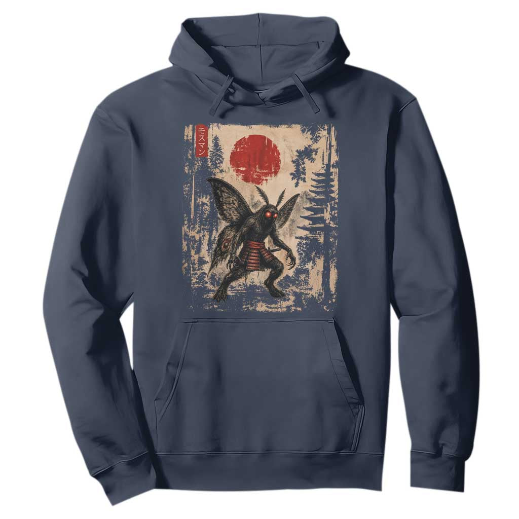 Samurai Mothman Japanese Vintage Graphic Ukiyo e Art Hoodie Funny Cryptids